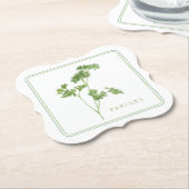 Dessous-de-verre En Papier DESSOUS DE VERRE de papier-support PARSLEY FRAIS ( (Incliné)
