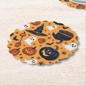 Dessous-de-verre En Papier "Dessous de verre d'Halloween Spooktacular" (Incliné)