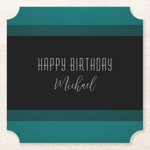 Dessous-de-verre En Papier Dessous de verre Emerald et Black Paper