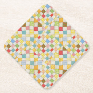 Dessous-de-verre En Papier DESSOUS DE VERRE en diamant QUILT MOSAIC