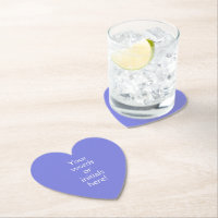 Dessous de verre en forme de coeur pourpre foncé