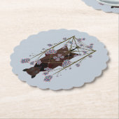 Dessous-de-verre En Papier Dessous de verre en papier bleu Ciel Volant Fox (Incliné)