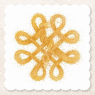 Dessous-de-verre En Papier DESSOUS DE VERRE en papier Carré à bascule en or C