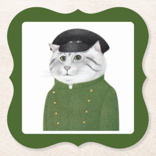 Dessous-de-verre En Papier DESSOUS DE VERRE en papier de poche CHAUFFEUR CAT