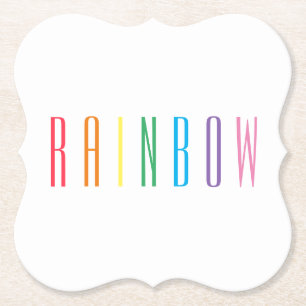 Dessous-de-verre En Papier DESSOUS DE VERRE en papier de support RAINBOW
