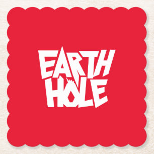 Dessous-de-verre En Papier Dessous de verre en papier Earth Hole Rouge