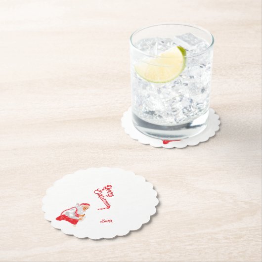 Dessous-de-verre En Papier Dessous de verre en papier : Joyeux Noël (En situation)