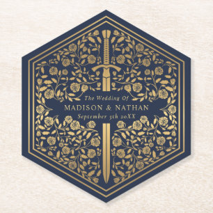 Dessous-de-verre En Papier Dessous de verre en papier Mariage Blue Royal Medi