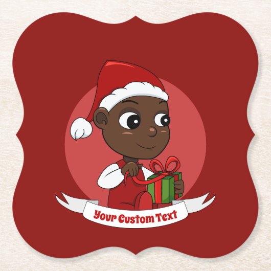 Dessous-de-verre En Papier Dessous de verre en papier pour bébé Noël mignon (Devant)