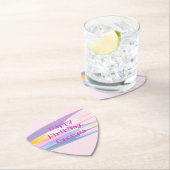 Dessous-de-verre En Papier Dessous de verre en papier rose violet d'anniversa (En situation)