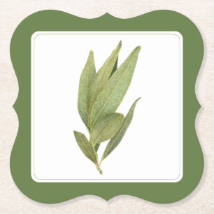 Dessous-de-verre En Papier DESSOUS DE VERRE FEUILLES FRESH BAY (-texte) Vert