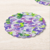 Dessous-de-verre En Papier Dessous de verre : Fleurs violettes (Incliné)