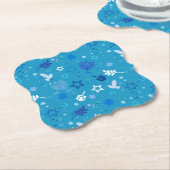 Dessous-de-verre En Papier Dessous de verre Hanoukka Stars (Incliné)