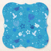 Dessous-de-verre En Papier Dessous de verre Hanoukka Stars (Devant)