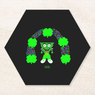 Dessous-de-verre En Papier Dessous de verre Hexagon Saint Patrick FrankenChee