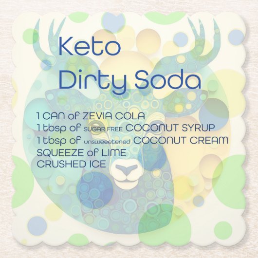 Dessous-de-verre En Papier Dessous de verre Keto Dirty Soda (Devant)