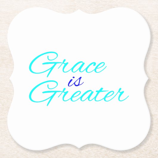 Dessous-de-verre En Papier Dessous de verre - La grâce est plus grande (Devant)