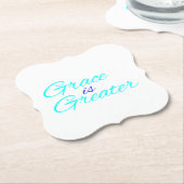 Dessous-de-verre En Papier Dessous de verre - La grâce est plus grande (Incliné)