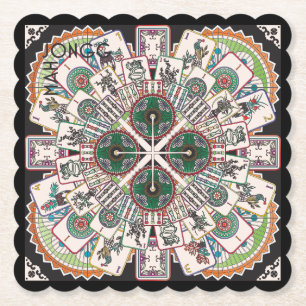 Dessous-de-verre En Papier Dessous de verre Mah Jongg Limerick Kong
