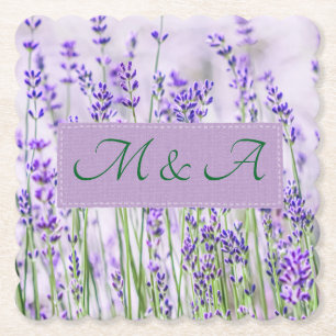 Dessous-de-verre En Papier Dessous de verre Mariage papier à bascule Lavender