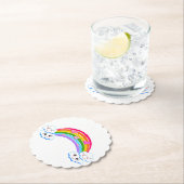 Dessous-de-verre En Papier Dessous de verre nuages arc-en-ciel (En situation)