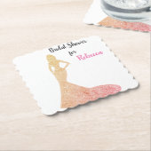 Dessous-de-verre En Papier Dessous de verre papier brillant et étincelant Fêt (Incliné)