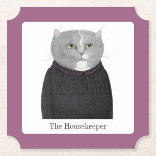 Dessous-de-verre En Papier DESSOUS DE VERRE papier CAT DU MÉNAGE + texte