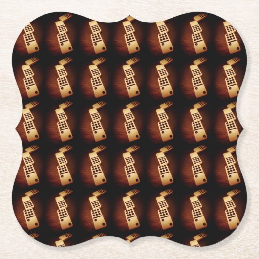 Dessous-de-verre En Papier Dessous de verre papier Domino (Devant)