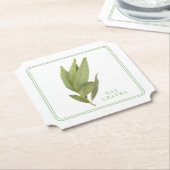 Dessous-de-verre En Papier DESSOUS DE VERRE papier FEUILLE FRESH BAY (+texte) (Incliné)