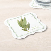 Dessous-de-verre En Papier DESSOUS DE VERRE papier FEUILLE FRESH BAY (+texte) (Incliné)