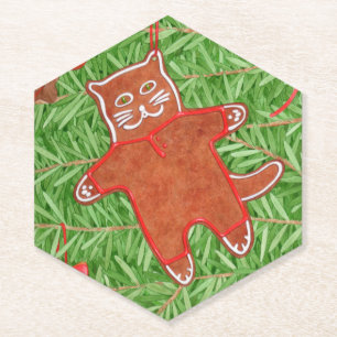 Dessous-de-verre En Papier Dessous de verre papier GINGERBREAD KITTY Pointy H