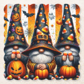 Dessous-de-verre En Papier Dessous de verre papier Halloween Gnomes (Devant)
