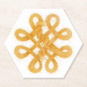 Dessous-de-verre En Papier DESSOUS DE VERRE papier Hexagon OR CELTIC KNOT