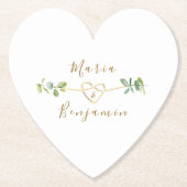 Dessous-de-verre En Papier Dessous de verre papier Mariage Eucalyptus (Devant)