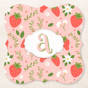Dessous-de-verre En Papier Dessous de verre papier Motif mûre fraise