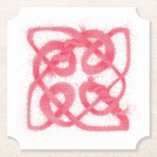 Dessous-de-verre En Papier Dessous de verre papier rose CELTIC KNOT