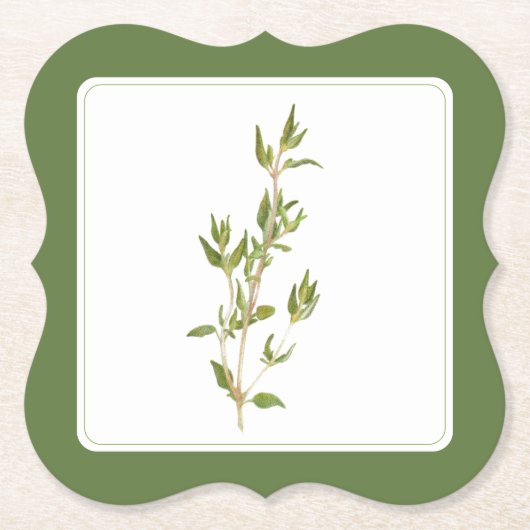Dessous-de-verre En Papier DESSOUS DE VERRE papier-support THYME FRAIS (-text (Devant)