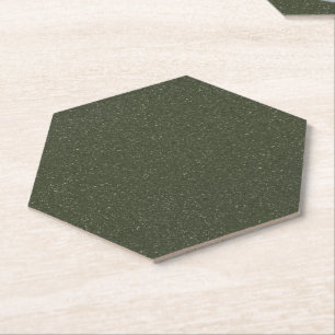 Dessous-de-verre En Papier Dessous de verre personnalisable vert mousse foncé