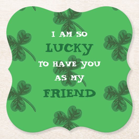 Dessous-de-verre En Papier Dessous de verre personnalisés Shamrock St. Patric (Devant)