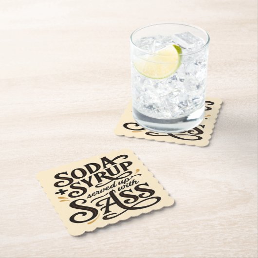 Dessous-de-verre En Papier Dessous de verre Sass Soda sale (En situation)