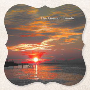 Dessous-de-verre En Papier Dessous de verre Sunset modifiés et colorés