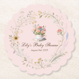 Dessous-de-verre En Papier Dessous de verre thé de charme Baby shower Tea Par