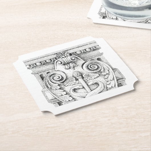 Dessous-de-verre En Papier DÉTAILS Dessous de verre papier billet (Incliné)