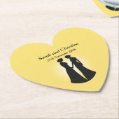 Dessous-de-verre En Papier Deux mariées (Incliné)