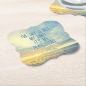 Dessous-de-verre En Papier Devis Sky de nom personnalisé (Incliné)