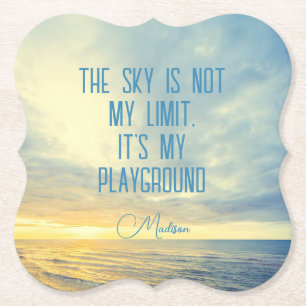 Dessous-de-verre En Papier Devis Sky de nom personnalisé