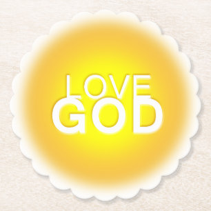 Dessous-de-verre En Papier Dieu d'amour Sunny Golden