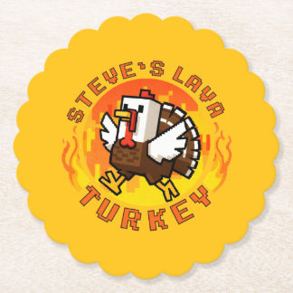 Dessous-de-verre En Papier Dinde au poulet de lave de Steve pour Thanksgiving