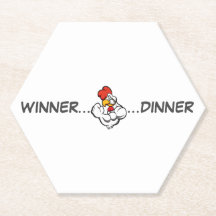 Dîner de gagnant Dessous de verre de papier grill