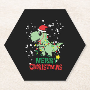 Dessous-de-verre En Papier Dinosaur Joyeux Noël